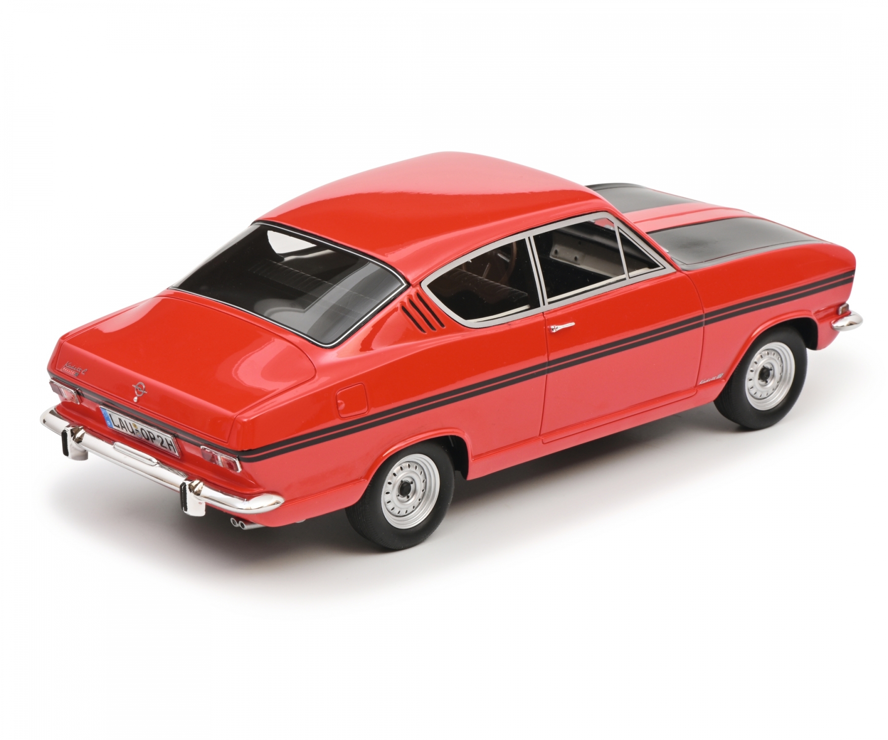 schuco-450053300-6-Opel-Kadett-B-Rallye-Coupé-rot-mattschwarz-Sportopel-Dachlinie-Kiemen