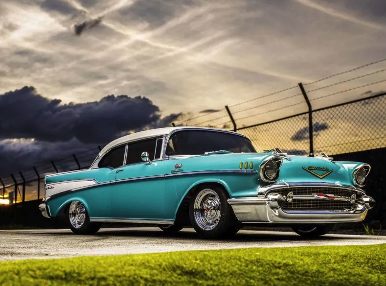 kyosho-34433T1-1-1957-Chevy-Bel-Air-Coupe-Tropical-Turquoise-Fame kyosho-34433T1-1-1957-Chevy-Bel-Air-Coupe-Tropical-Turquoise-Fame