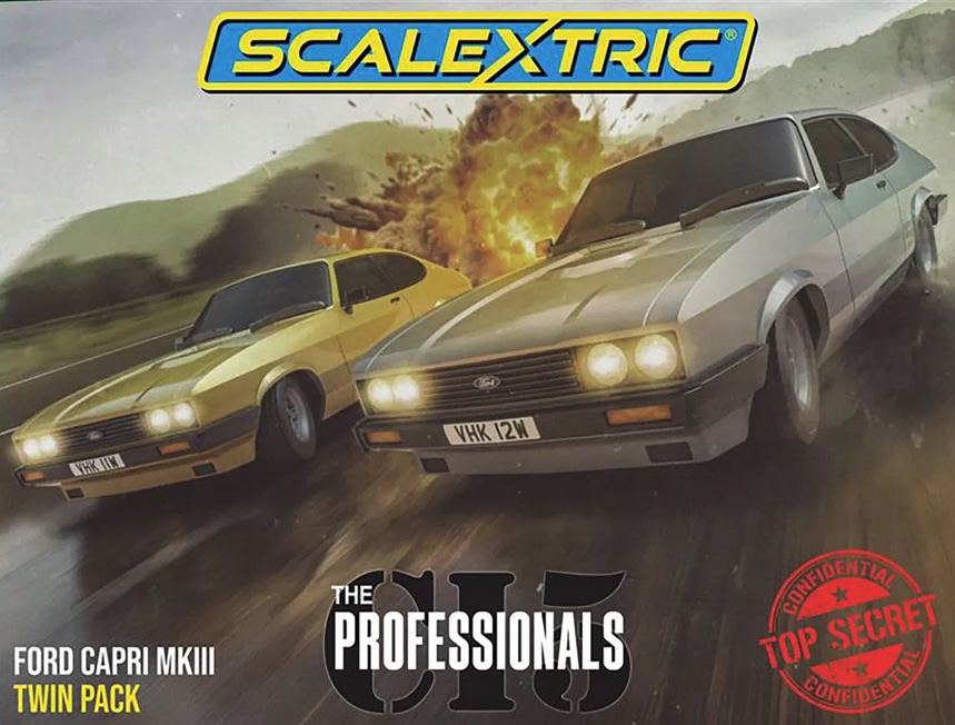 Scalextric-C4642-7-The-Professionals-Ford-Capri-Mk-III-twin-pack-Doppelset-Artwork