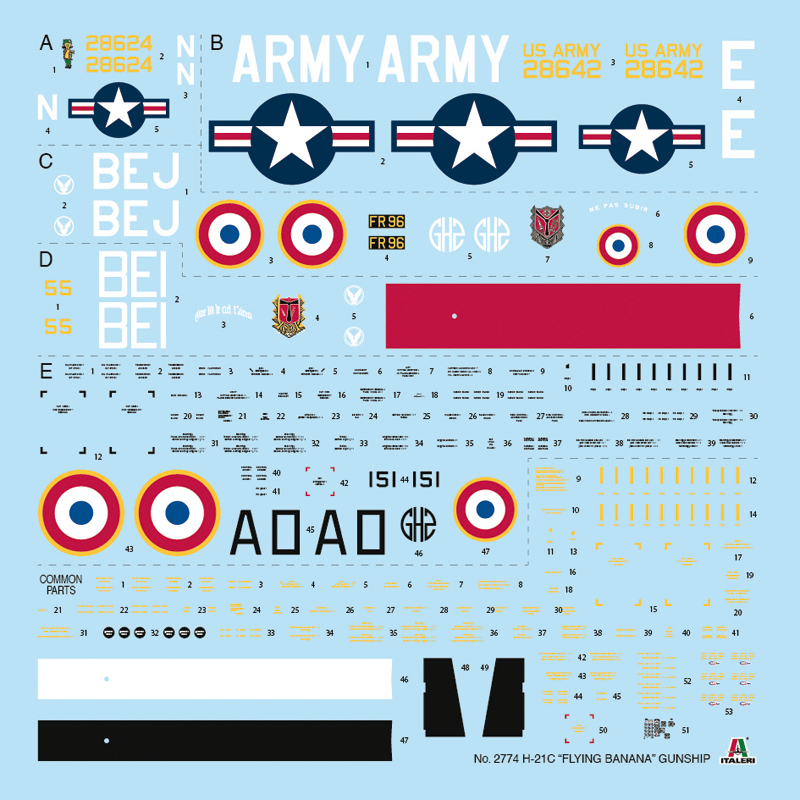 italeri-2774-2-Vertol-Piasecki-H-21C-Flying-Banana-gunship-Fliegende-Banane-Hubschrauber-Doppelrotor-Heeresflieger