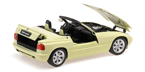 minichamps-180020104-4-BMW-Z1-Roadster-fungelb-1988-Endschalldämpfer