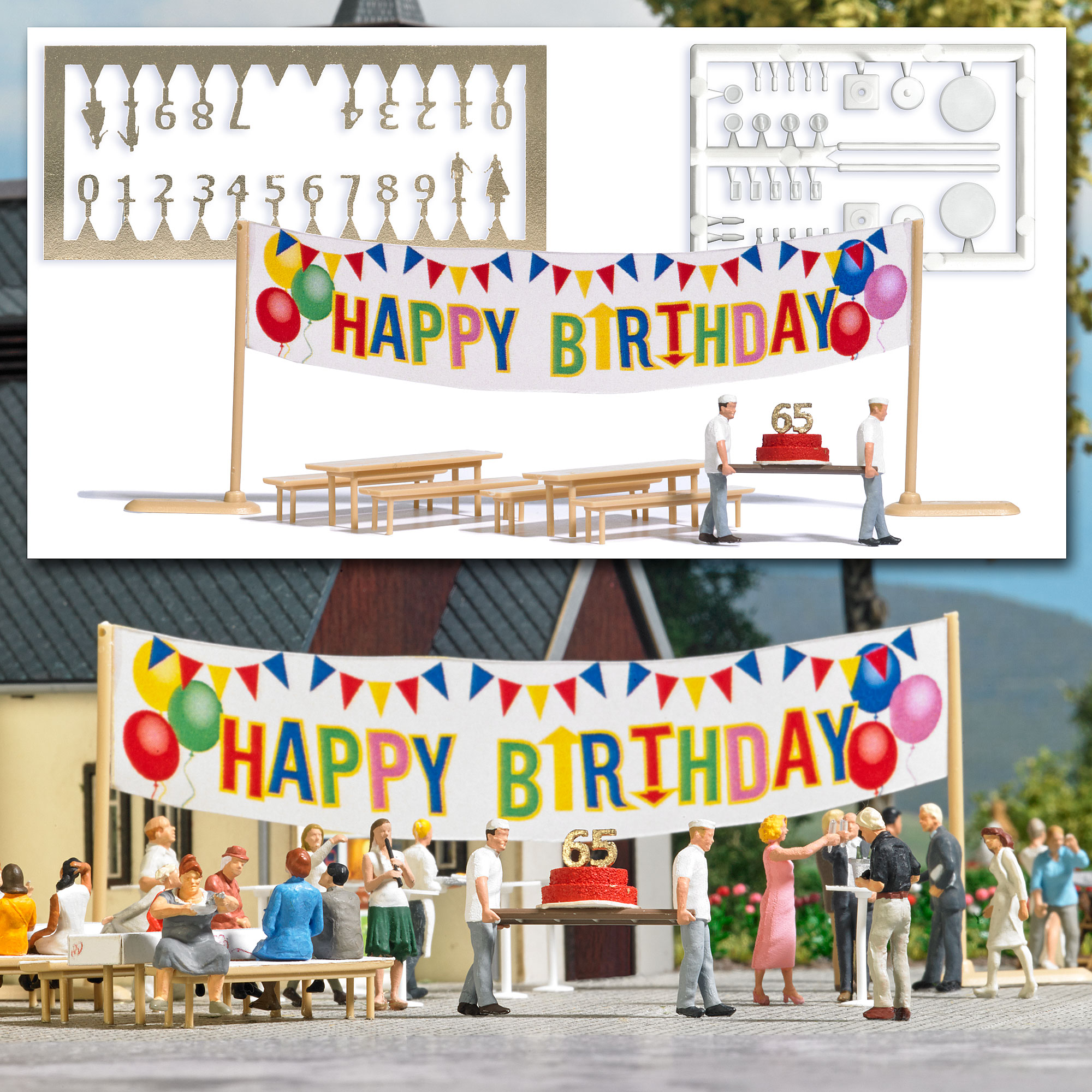 busch-6565-Happy-Birthday-Action-Partyset-Geburtstagstorte-Konditor-Torte-Festgarnitur