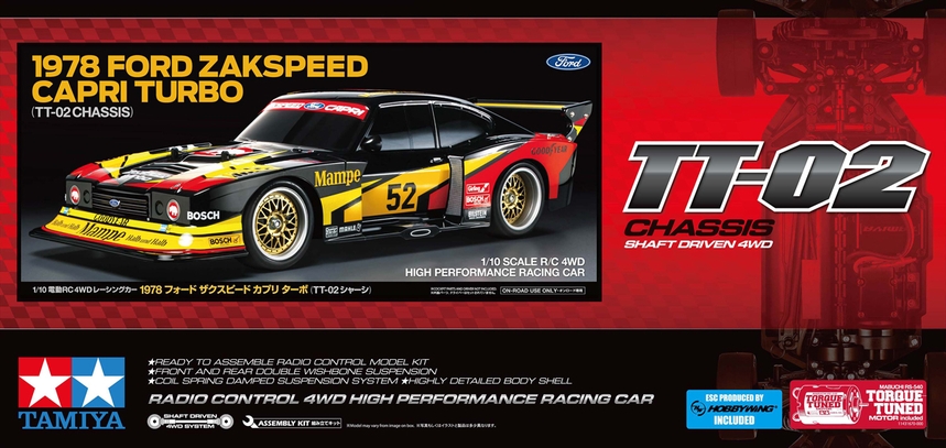 Tamiya-47526-2-1978-Ford-Zakspeed-Turbo-Capri-Gruppe-5-Mampe-ferngesteuertes-Auto-Box