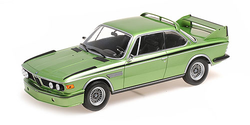 minichamps-155028132-1-BMW-3-0-CSL-1973-grün-metallic-Frontansicht-Spoilerpaket