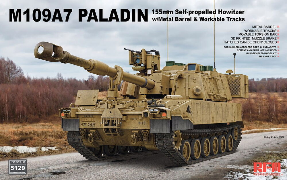 Cd 5129 Rye Field Model M109A7 Paladin 155mm self-propelled howitzer #5129 | P28407