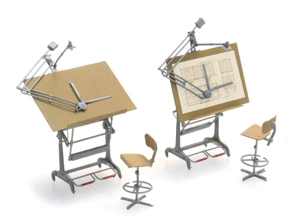 artitec-387474-Zwei-Reißbretter-mit-Zeichenstühlen-Architekturbüro-Ingenieurbüro-Zeichenbrett-Oldschool artitec-387474-Zwei-Reißbretter-mit-Zeichenstühlen-Architekturbüro-Ingenieurbüro-Zeichenbrett-Oldschool