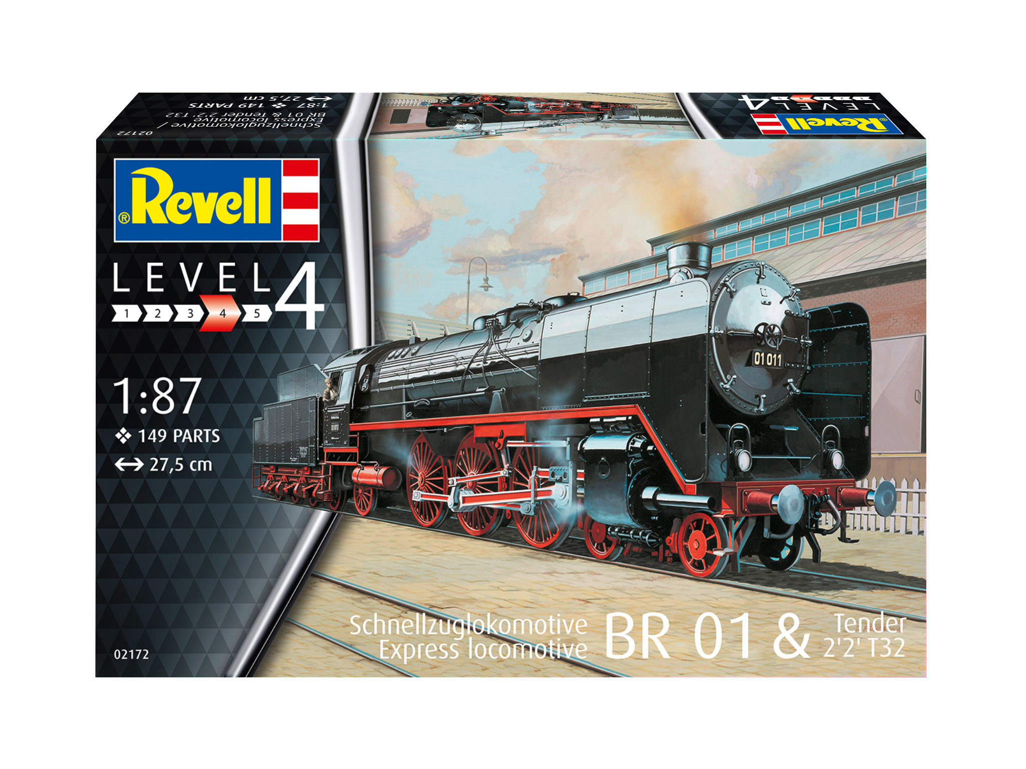 Revell-02172-1-Dampflokomotive-Baureihe-01-BR01-Tender-2-2-T32-Deutsche-Reichsbahn