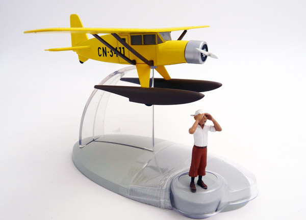 tintin-moulinsart-Bellanca-Pacemaker-mit-Schwimmern-Tim-und-Struppi