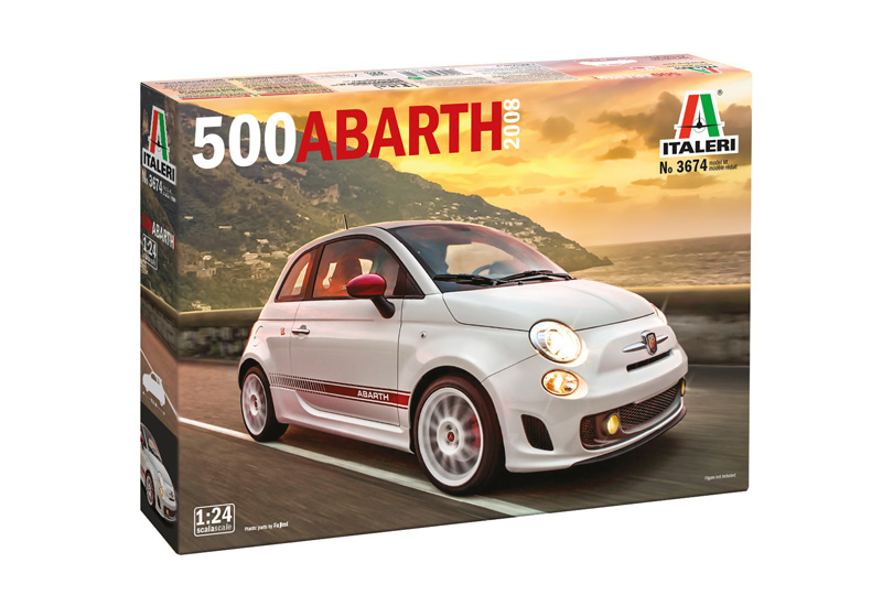 Italeri-3674-1-500-Abarth-2008-Kompaktsportler-Italien-Rennwagen-Bausatz