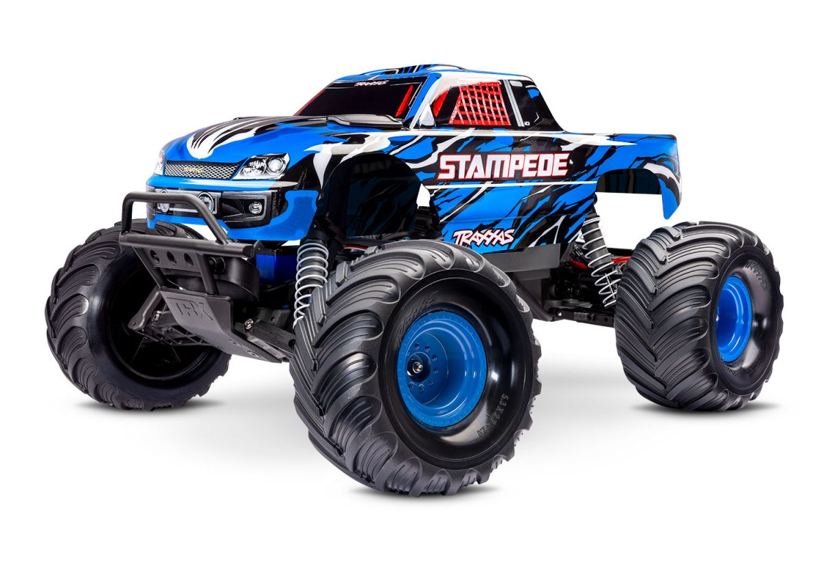 Traxxas-36254-8-BLUEX-1-Stampede-Monster-Truck-blau-Front
