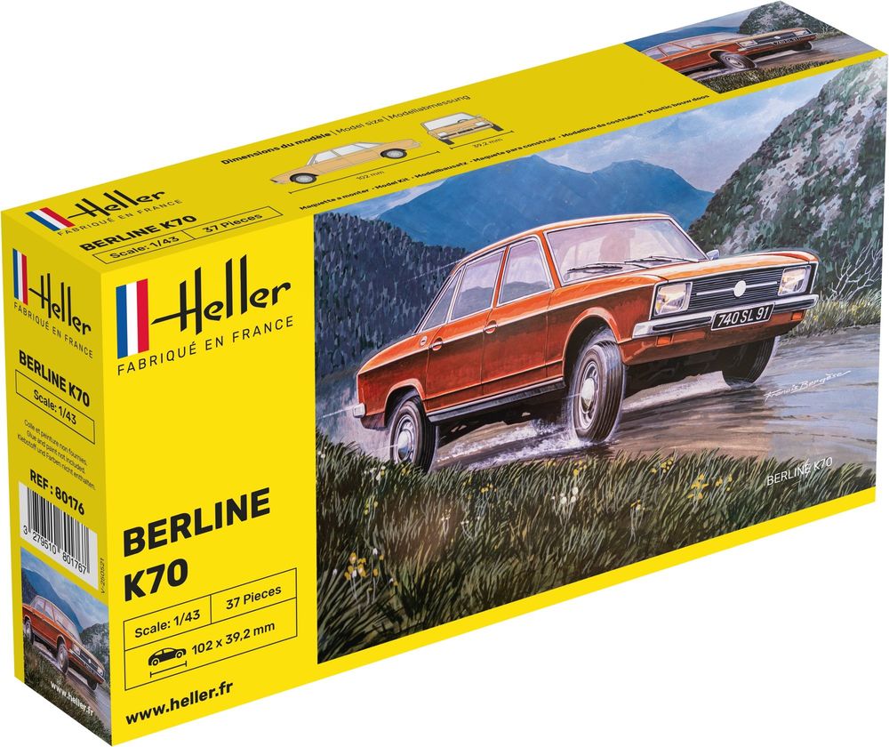 heller-80176-Volkswagen-VW-70-Limousine-Berline-Typ-48-NSU-Frontmotor-Frontantrieb