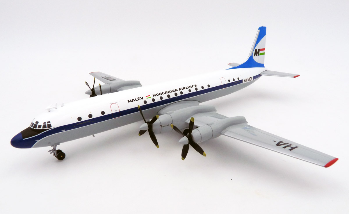 herpa-571531-1-Malév-Hungarian-Airlines-Ilyushin-IL-18-Registration-HA-MOF