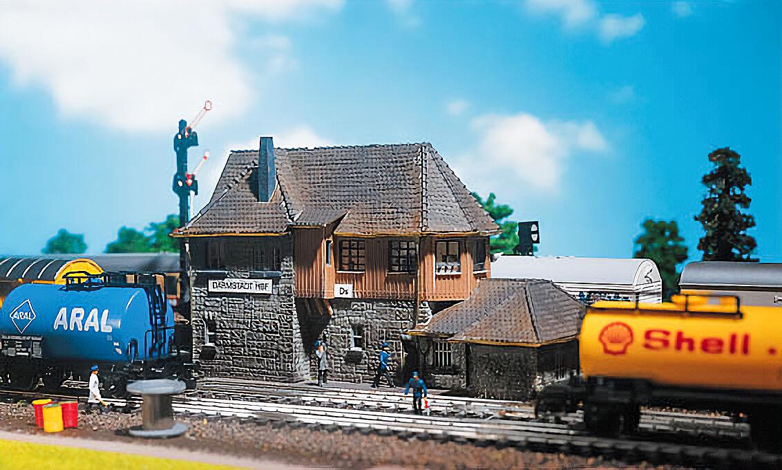 Faller-109126-B-126-1-Stellwerk-Darmstadt-Retro-Sammler-Edition-50er-Jahre-Modellbausatz