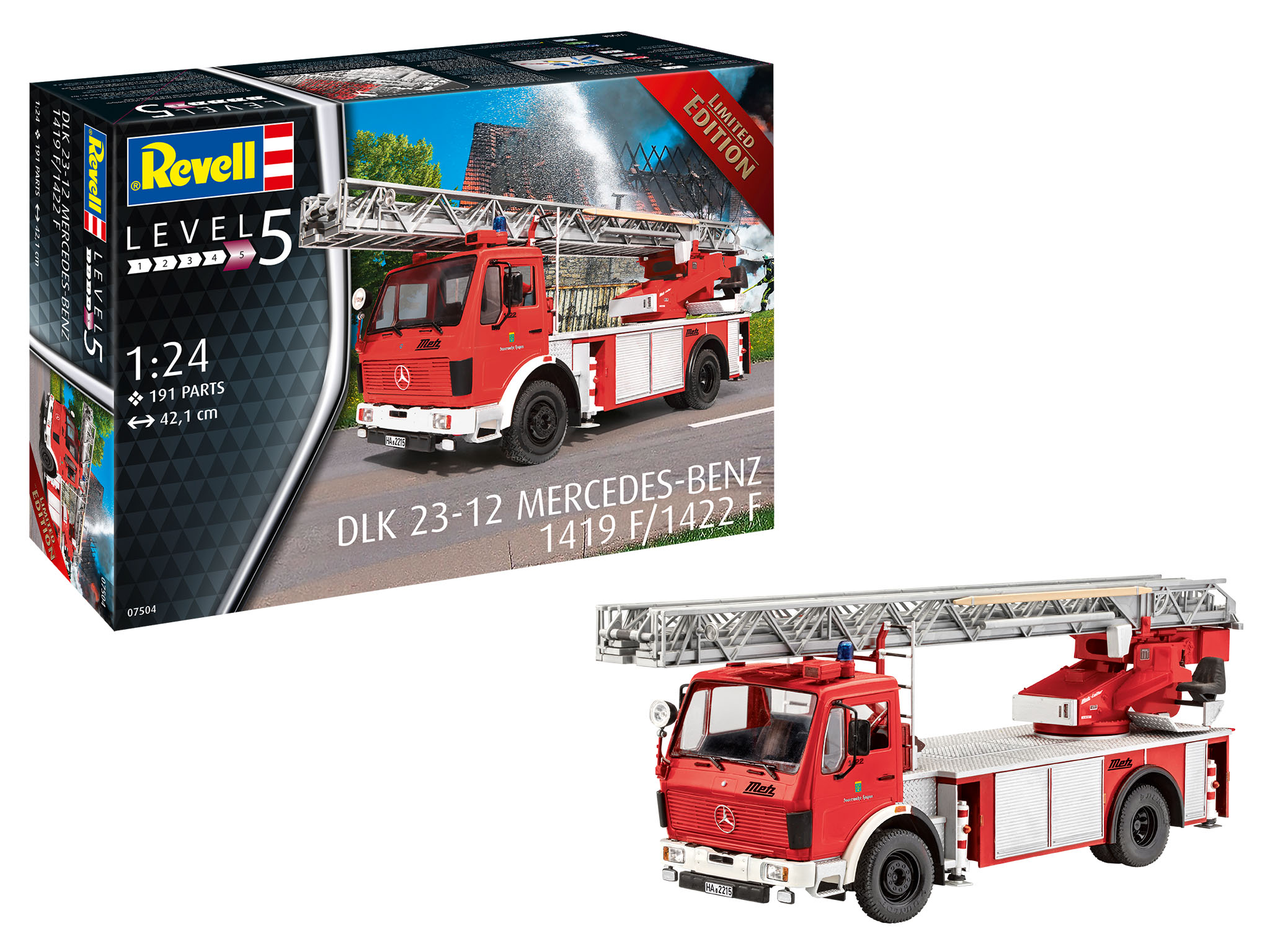 revell-07504-DLK-23-12-Mercedes-Benz-1419-F-1422-F-Drehleiter-Feuerwehr-limited-edition-Wiederauflage
