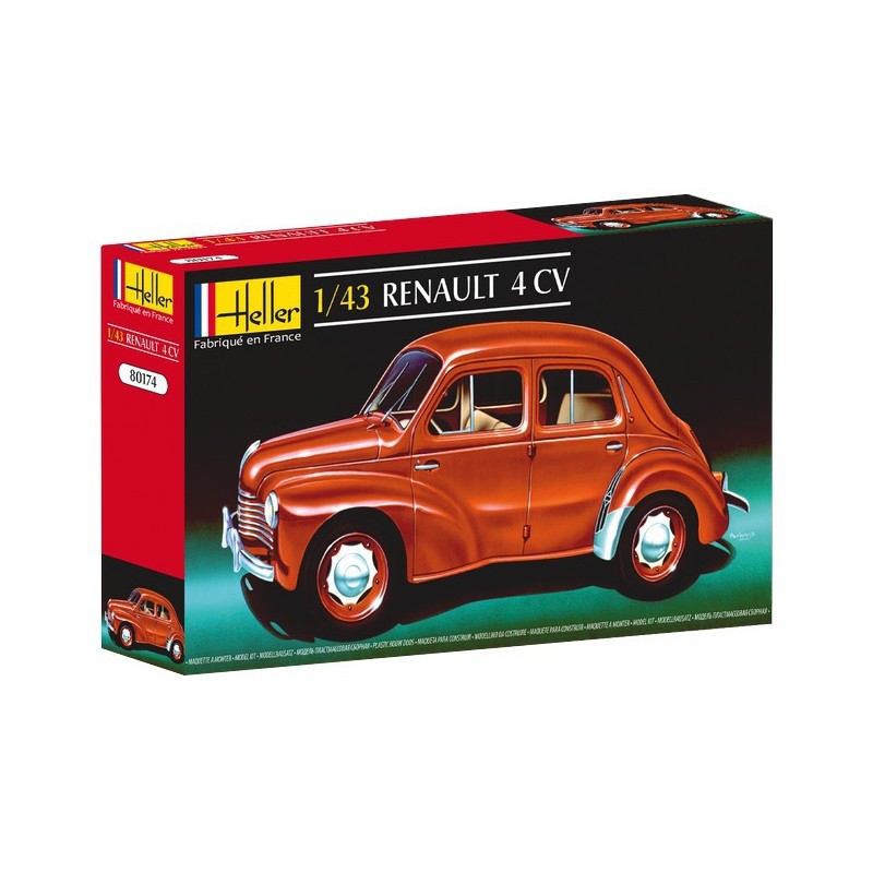 heller-80174-Renault-4CV-Crémeschnittchen-Modell-Bausatz