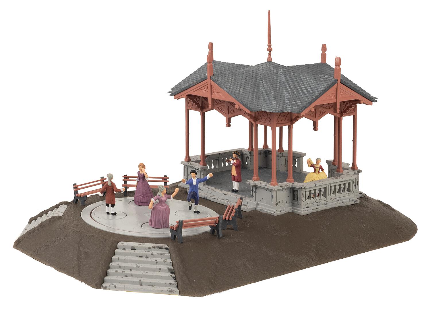 faller-130655-2-Musikpavillon-mit-tanzenden-Figuren-Tanzgebäude-Kurpark-Bad-Orb