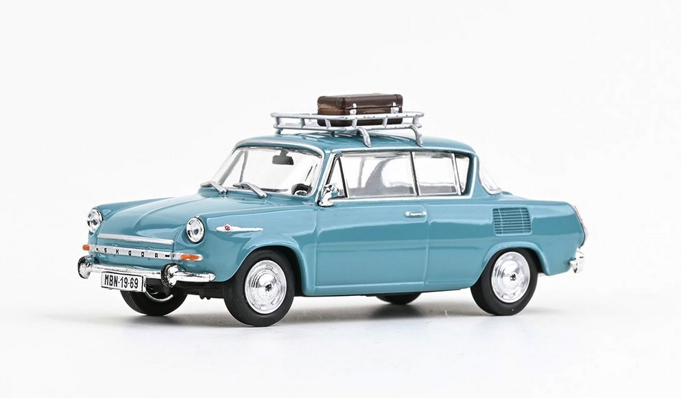 abrex-143AU-721HA-1-Skoda-1100MBX-1969-helltürkis-Dachgepäckträger-Sozialismus-Urlaub-Plattensee