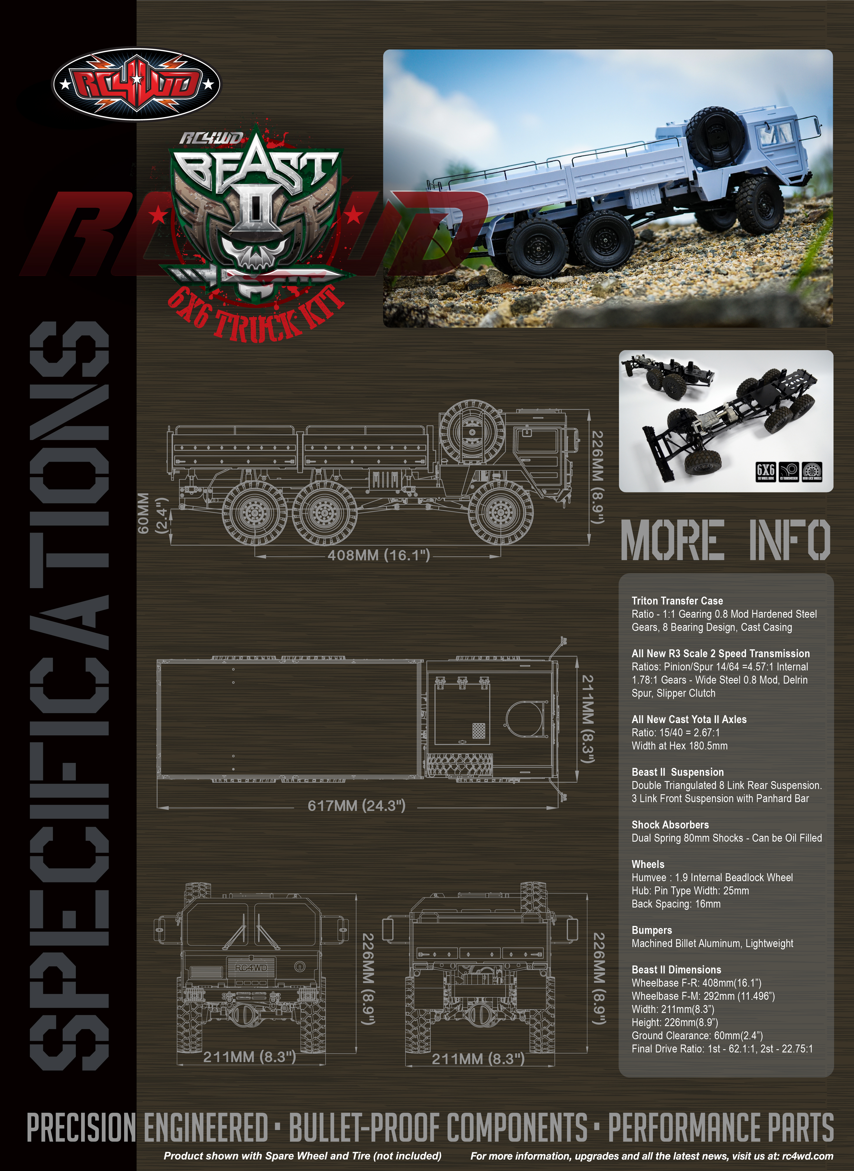 RC4WD-Z-K0052-4-Beast-II-6x6-Truck-MAN-KAT-I-7-Tonner-GL-BW-Bundeswehr-LKW RC4WD-Z-K0052-4-Beast-II-6x6-Truck-MAN-KAT-I-7-Tonner-GL-BW-Bundeswehr-LKW