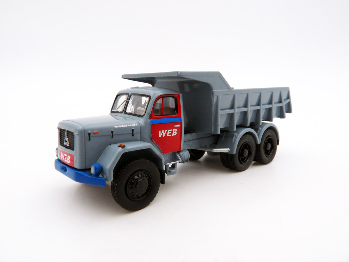 Brekina-83305-1-Magirus-Jupiter-Kipper-WEB-grau-Baufahrzeug-König-der-Landstraße