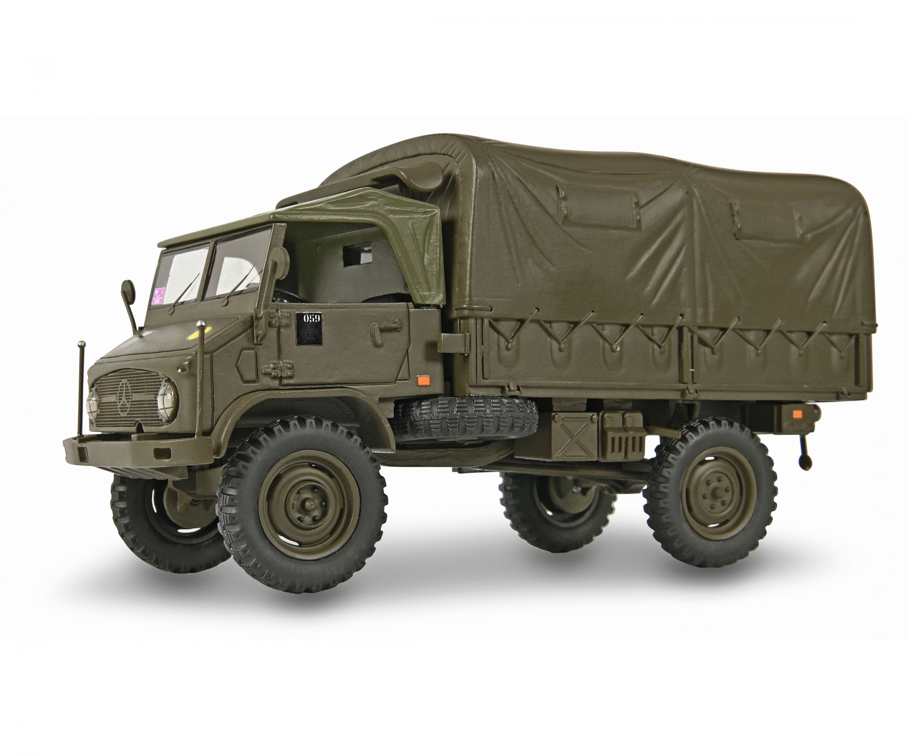 schuco-450912700-1-Mercedes-Benz-Unimog-404-S-Pritsche-Plane-Bundeswehr-BW-oliv-Benziner