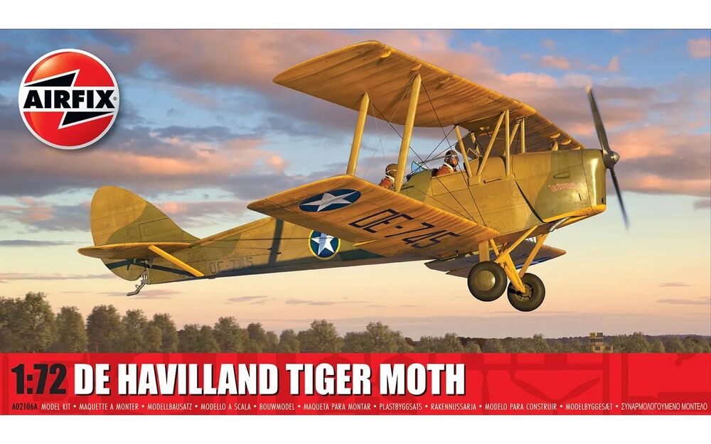 Airfix-A02106A-De-Havilland-DH-82-Tiger-Moth-Doppeldecker-Plastikmodellbausatz