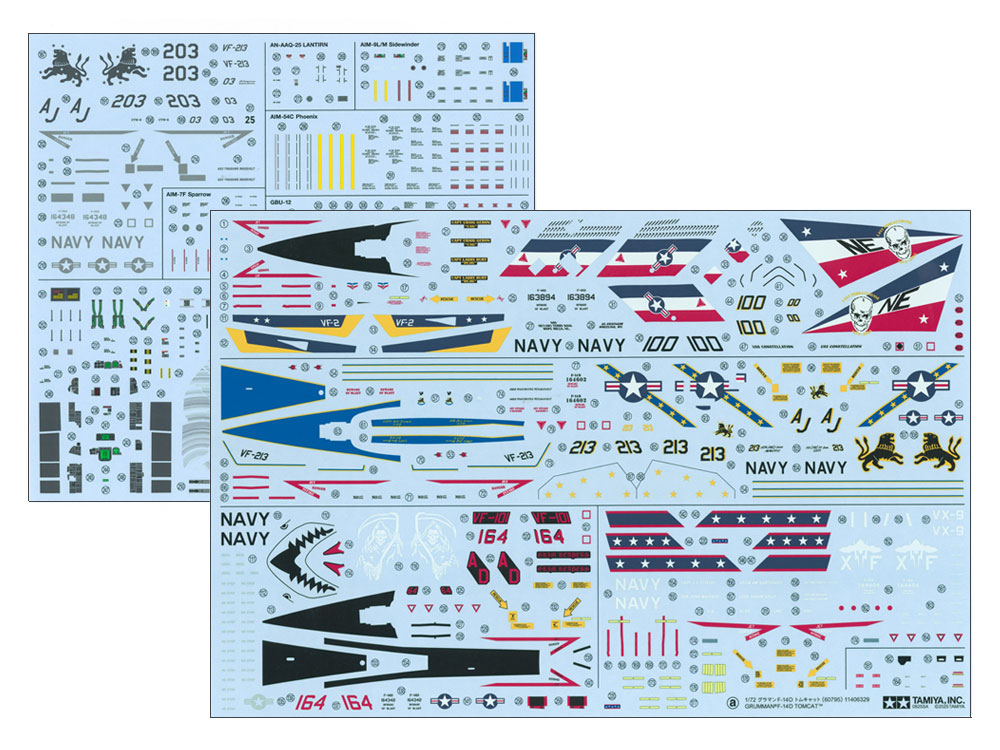 Tamiya-60795-5-Grumman-F-14D-Tomcat-Modellbausatz-Decals