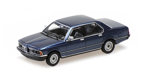 minichamps-870020402-BMW-733i-E23-blau-metallic-1977-Sportlichkeit-Luxus