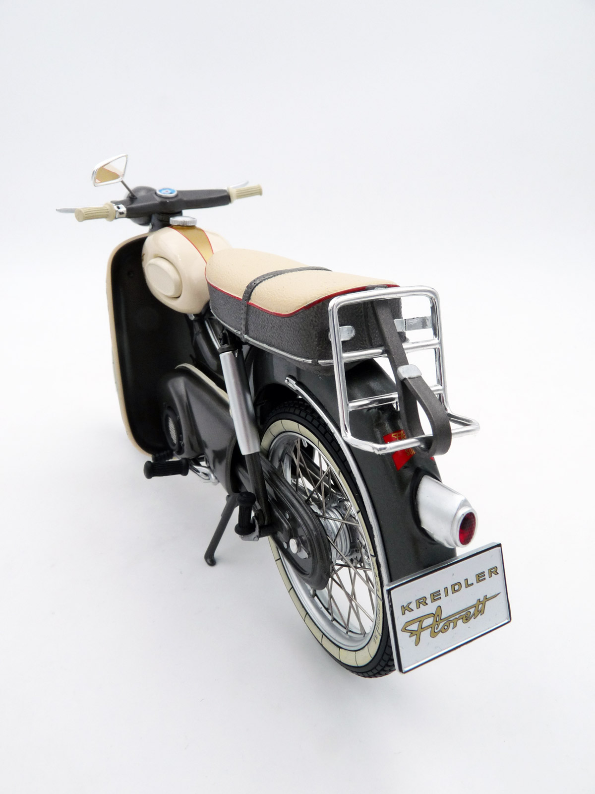 Schuco-450658600-7-Kreidler-Florett-Super-K54-mit-Beinschild-anthrazit-grau-metallic-nepalbeige