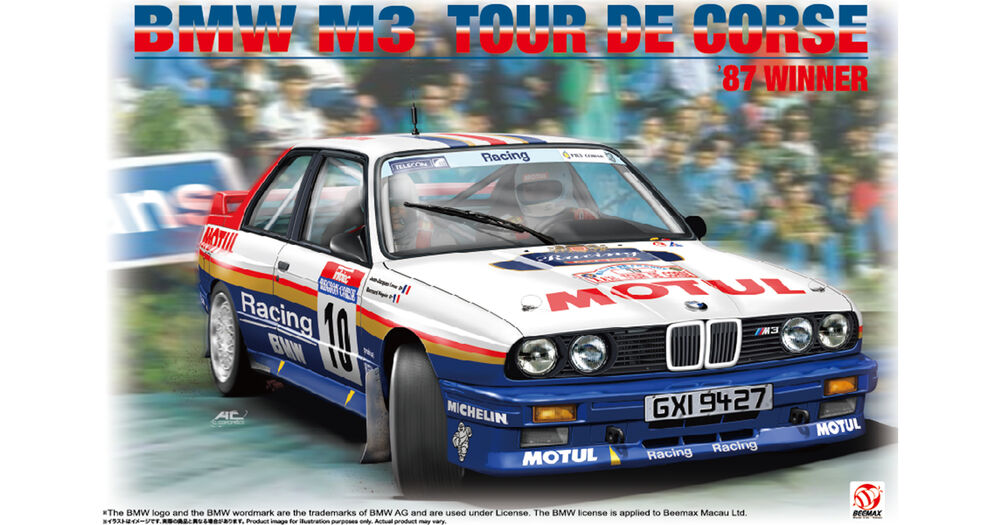 beemax-BX24029-BMW-M3-E30-1987-Tour-de-Corse-Winner-Racing-Motul