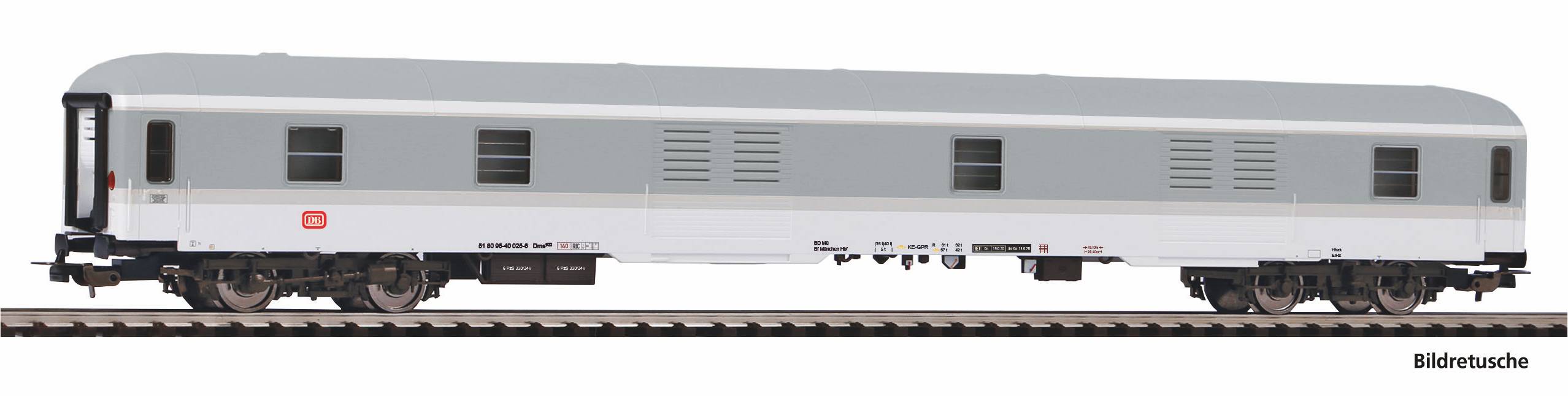 piko-59653-Schnellzugpackwagen-Gepäckwagen-Dms-902-DB-Epoche-IV-grau