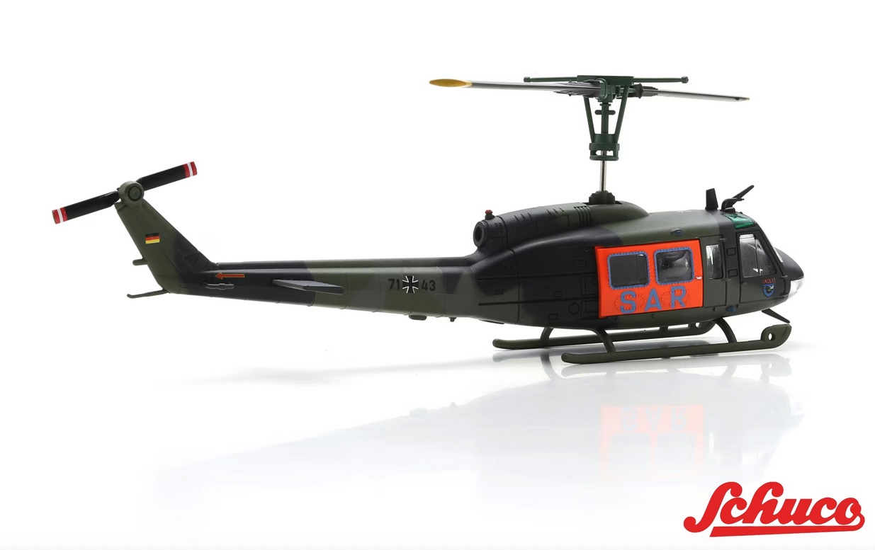 Schuco-452680800-2-Bell-UH-1D-SAR-Bundeswehr-71-43-Heckrotor-Helimodell