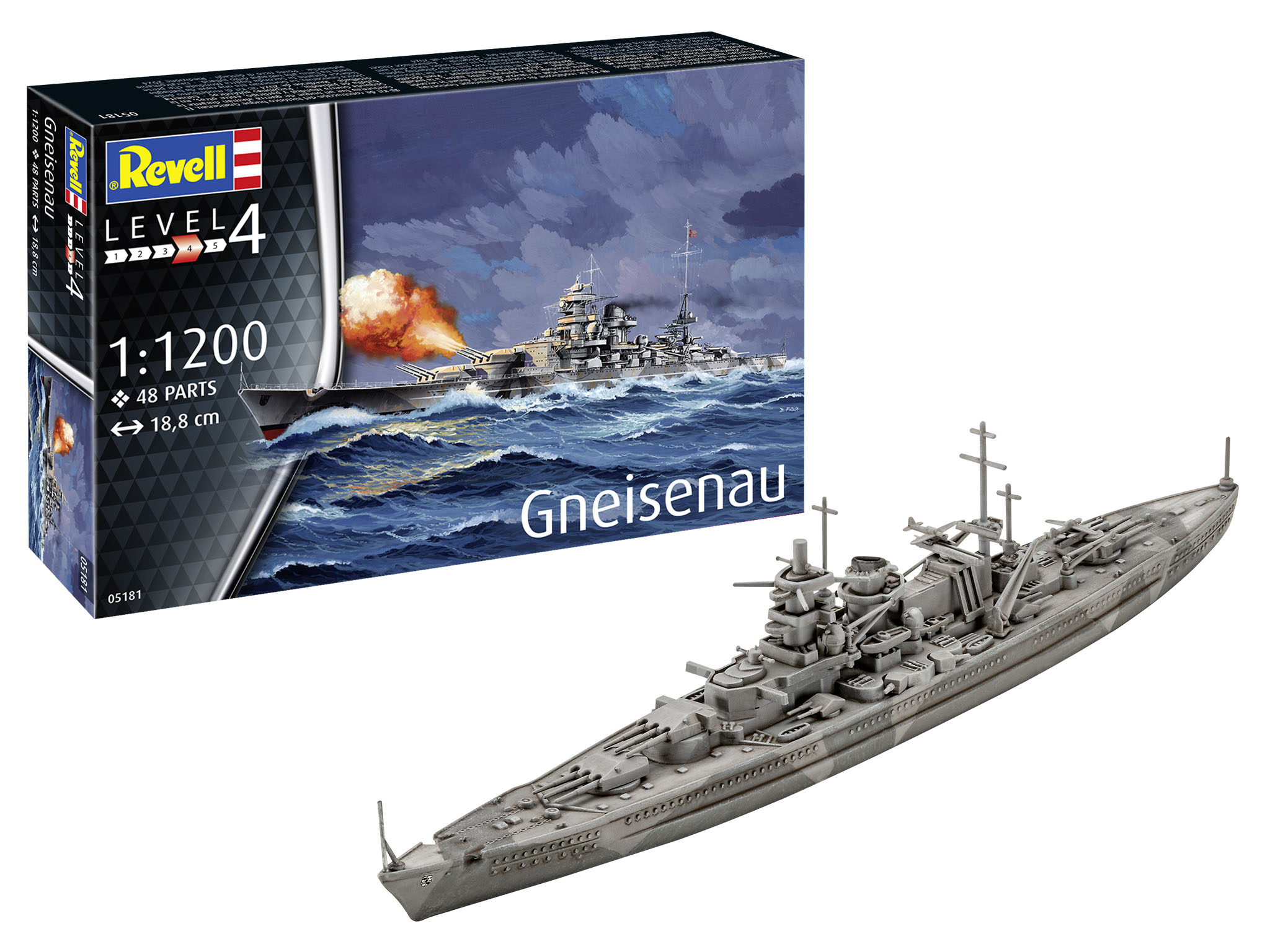 revell-05181-Gneisenau-Zerstörer-Schlachtschiff