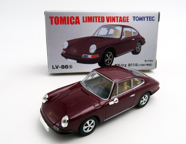 tomytec-312536-Porsche-911-S-Urmodell-1967-polorot-LV-86g