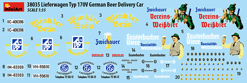 miniart-38035-5-Mercedes-Lieferwagen-Typ-170V-Bierlaster-Lauterbacher-Zwickauer-Winkler-Bräu-Mainburg miniart-38035-5-Mercedes-Lieferwagen-Typ-170V-Bierlaster-Lauterbacher-Zwickauer-Winkler-Bräu-Mainburg