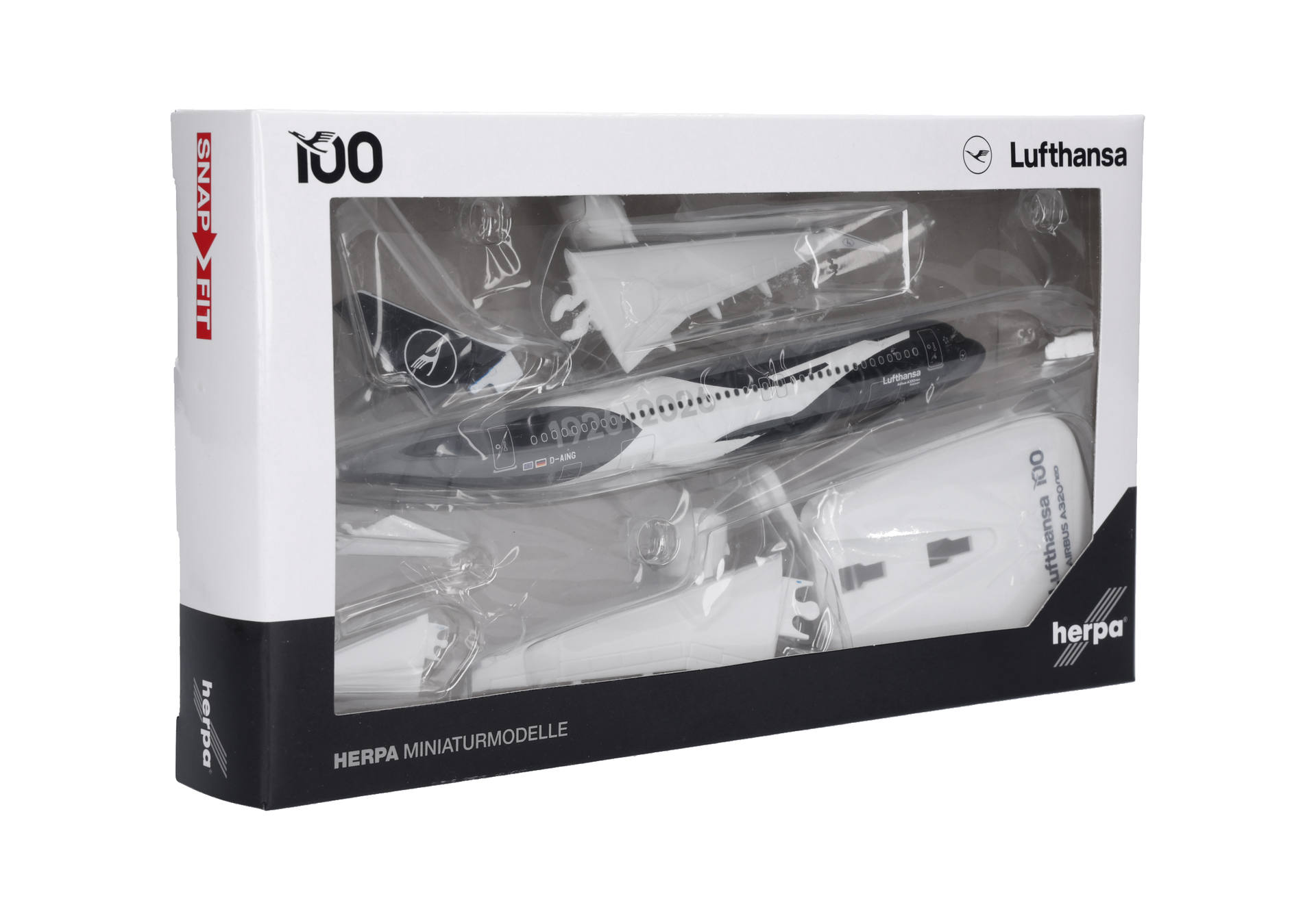 Herpa-615105-3-Lufthansa-Airbus-A320neo-D-AING-Kerpen-100-Jahre-Jubiläumslackierung-Geschenkpackung