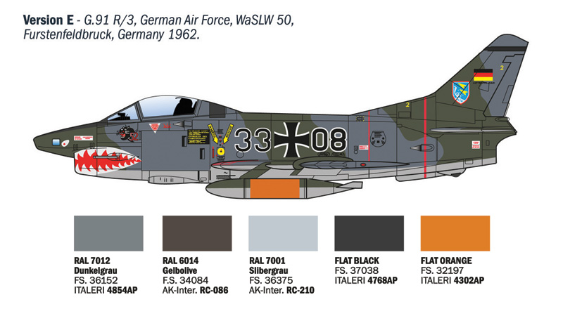 italeri-92645-6-Fiat-G91-R-Bundesluftwaffe-Cold-War-NATO-Fighter-Fürstenfeldbruck-1962