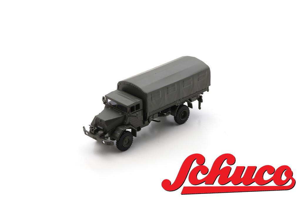 schuco-452680700-MAN-630-L2-AE-Pritsche-Bundeswehr-Emma-LKW schuco-452680700-MAN-630-L2-AE-Pritsche-Bundeswehr-Emma-LKW