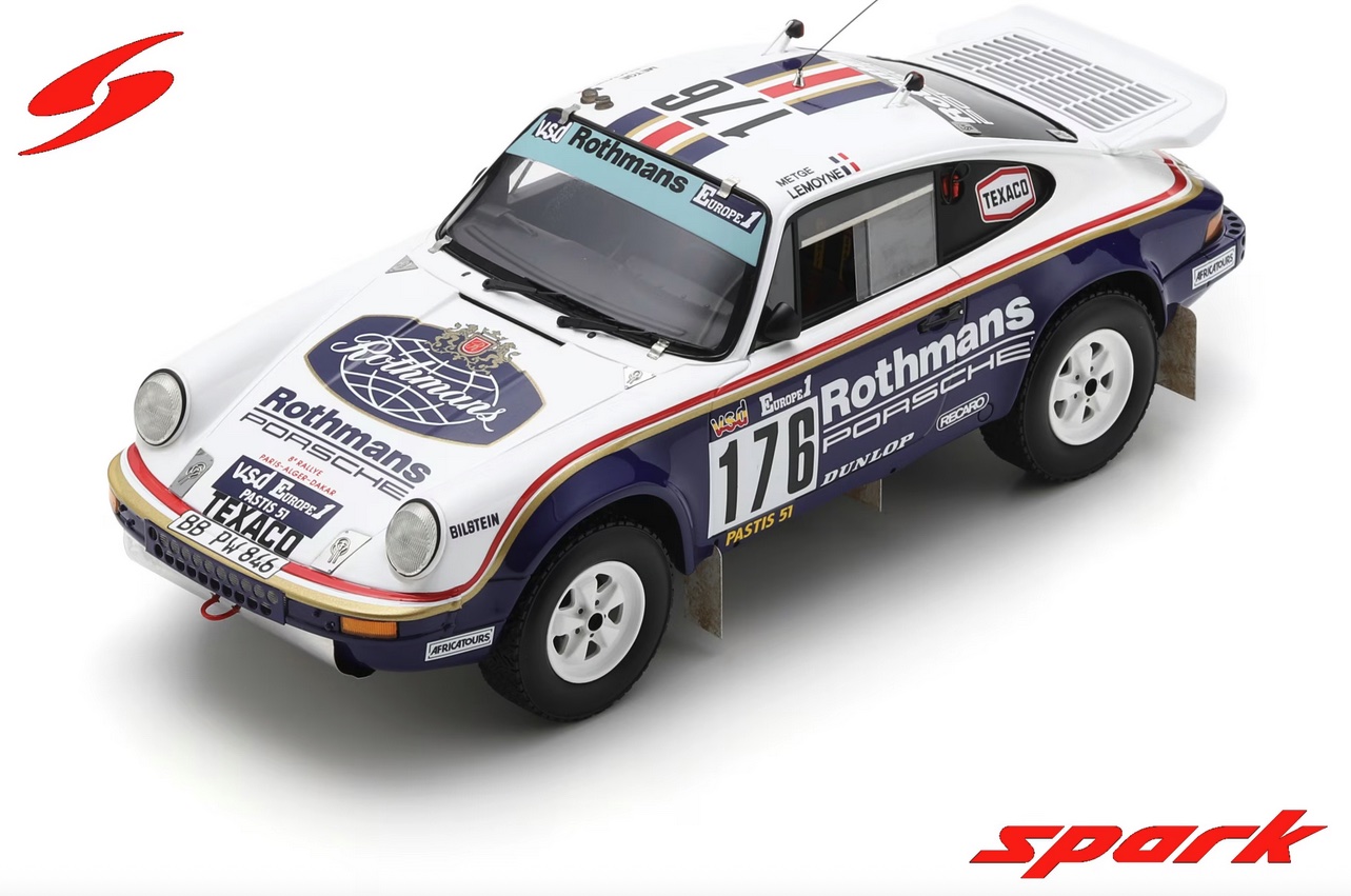 Spark-18S318-Porsche-953-Dakar-911-Carrera-4x4-Rallye-Paris-Dakar-1984-Winner-Metge-Lemoine-Modellauto