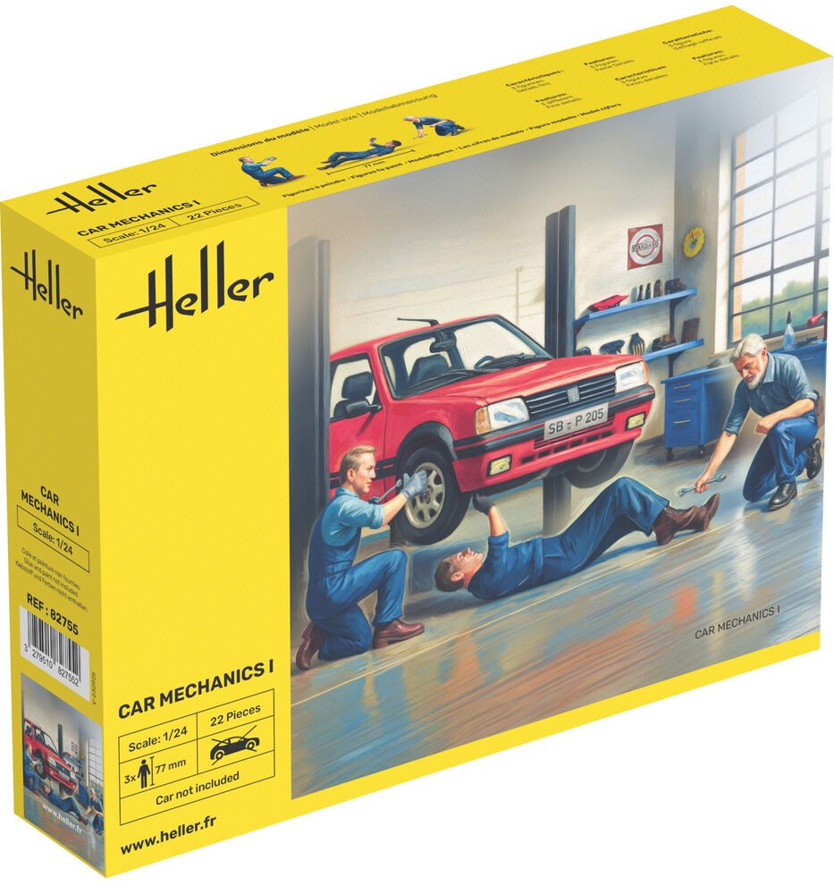 Heller-82755-1-Car-Mechanics-I-Automechaniker-Figuren-Plastikmodellbausatz