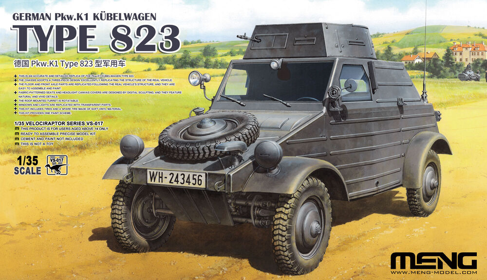 meng-VS017-Kübelwagen-K1-Typ-823-gepanzert-Turm meng-VS017-Kübelwagen-K1-Typ-823-gepanzert-Turm