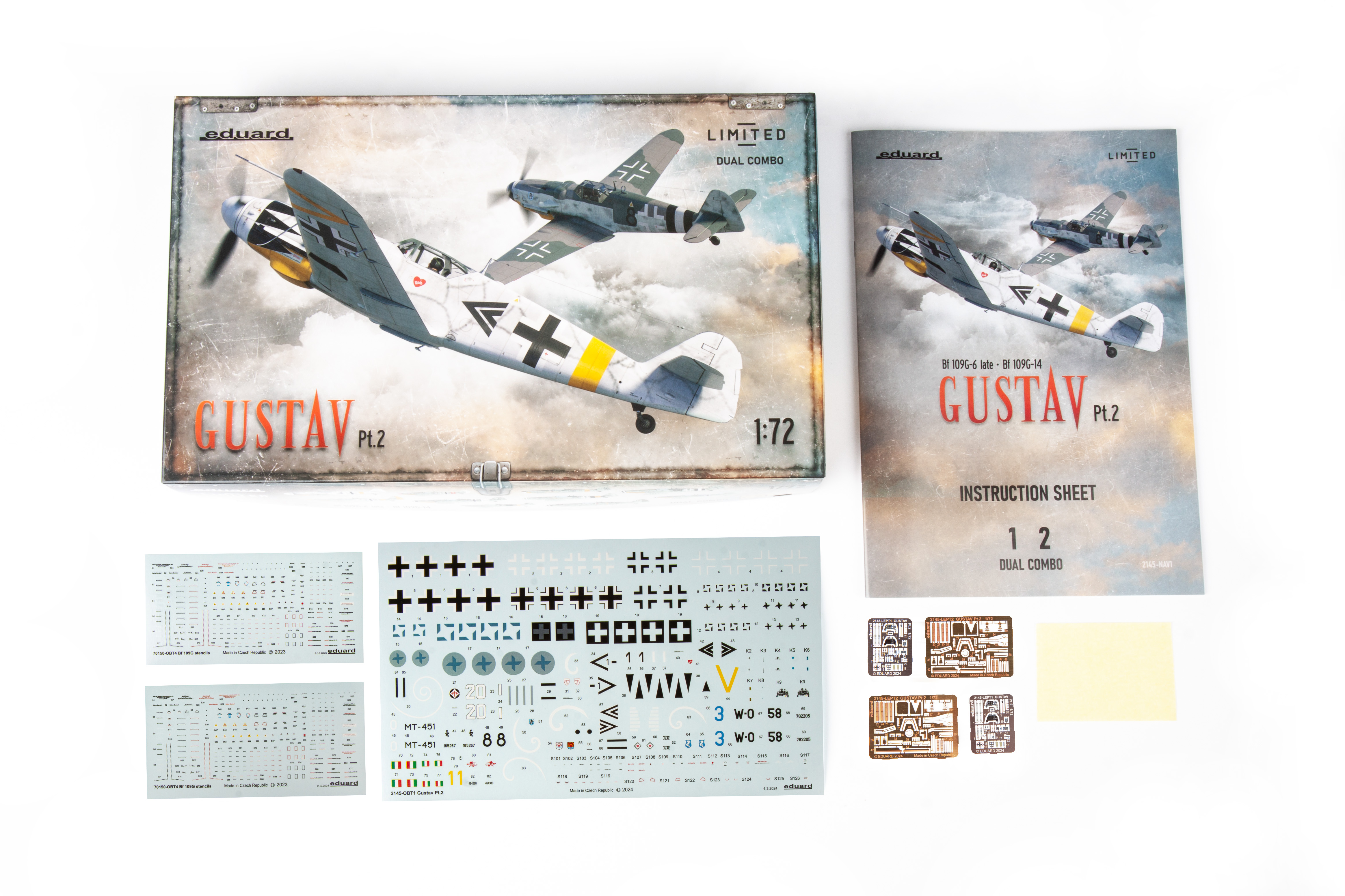eduard-2145-2-Gustav-part-II-Messerschmitt-Bf-109G-6-late-Bf-109G-14-Doppelset