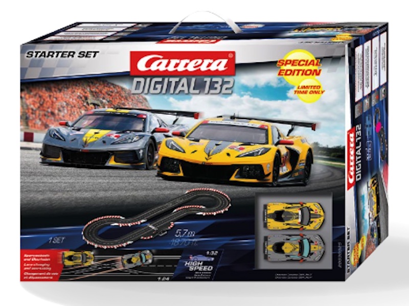 carrera-20030025-1-Digital-132-Starter-Set-mit-zwei-Chevrolet-Corvette-C8R-GT-Rennwagen-analog-Pro-X-digitalisieren-Grundpackung