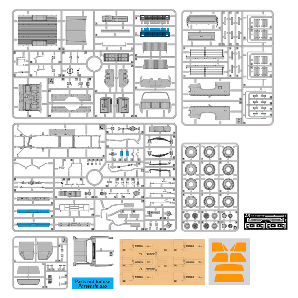 Ak-interactive-AK35030-2-M1008-Troop-Carrier-K30-Pickup-Plastikmodellbausatz