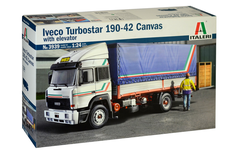 italeri-3939-1-Iveco-Turbostar-190-42-Pritsche-Plane-mit-Ladebordwand