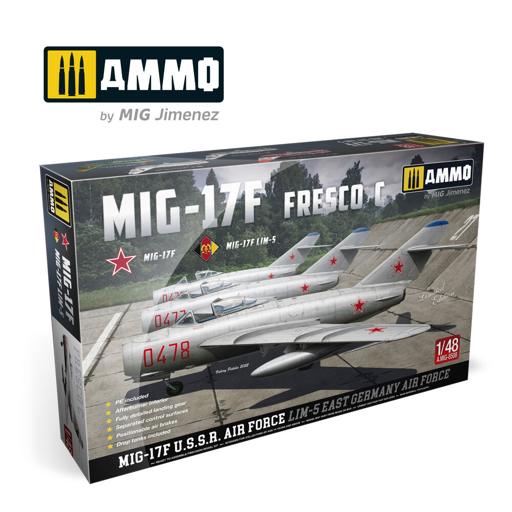 ammo-A-MIG-8508-MiG-17F-Fresco-C-Lim-5-Sowjet-NVA-Drewitz-Jagdbombengeschwader-37-DDR ammo-A-MIG-8508-MiG-17F-Fresco-C-Lim-5-Sowjet-NVA-Drewitz-Jagdbombengeschwader-37-DDR