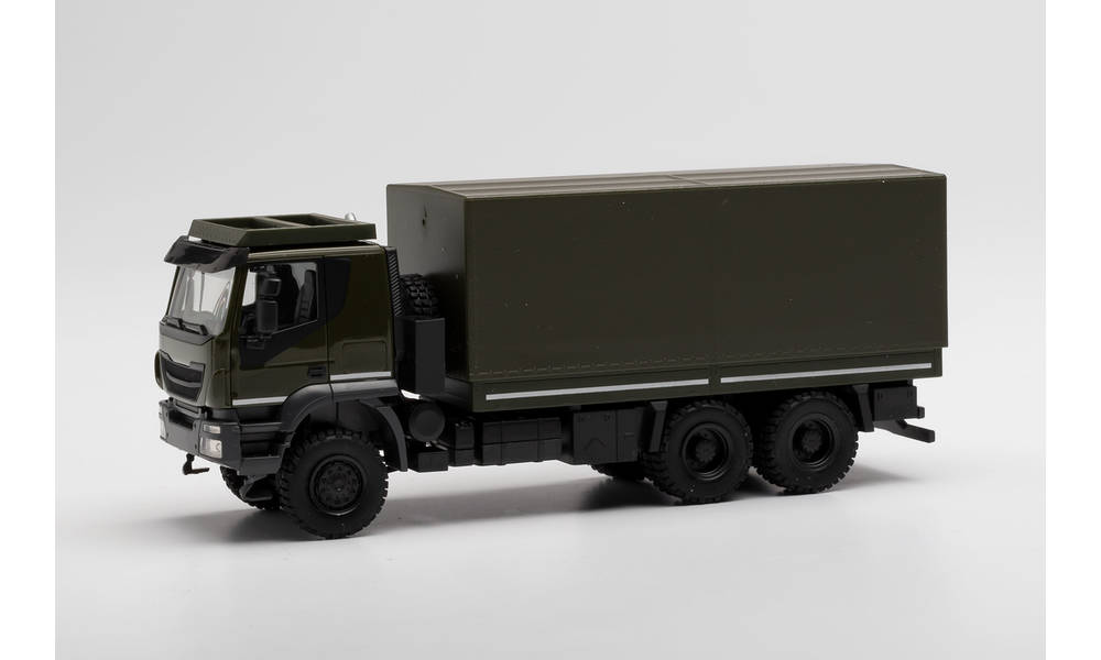 Herpa-746762-Iveco-Trakker-Pritsche-Plane-LKW-Bundeswehr Herpa-746762-Iveco-Trakker-Pritsche-Plane-LKW-Bundeswehr