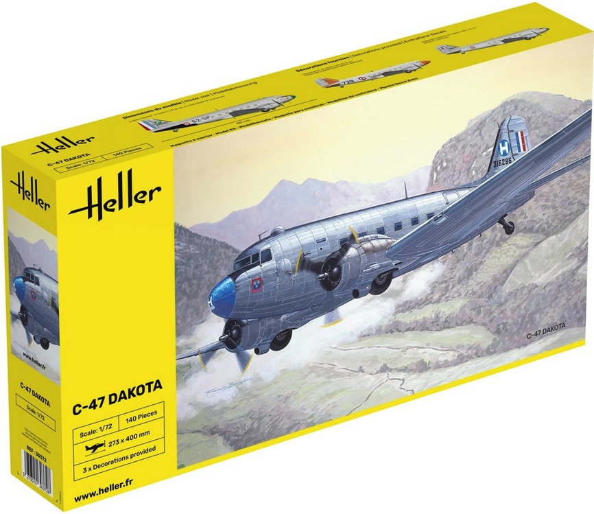 heller-30372-1-C-47-Dakota-Zweimotoriges-Flugzeug