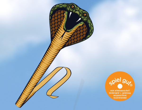 Günther-flugspiele-1154-1-Cobra-Schlangenform-Kinder-Drachen-Gewebe-langlebig