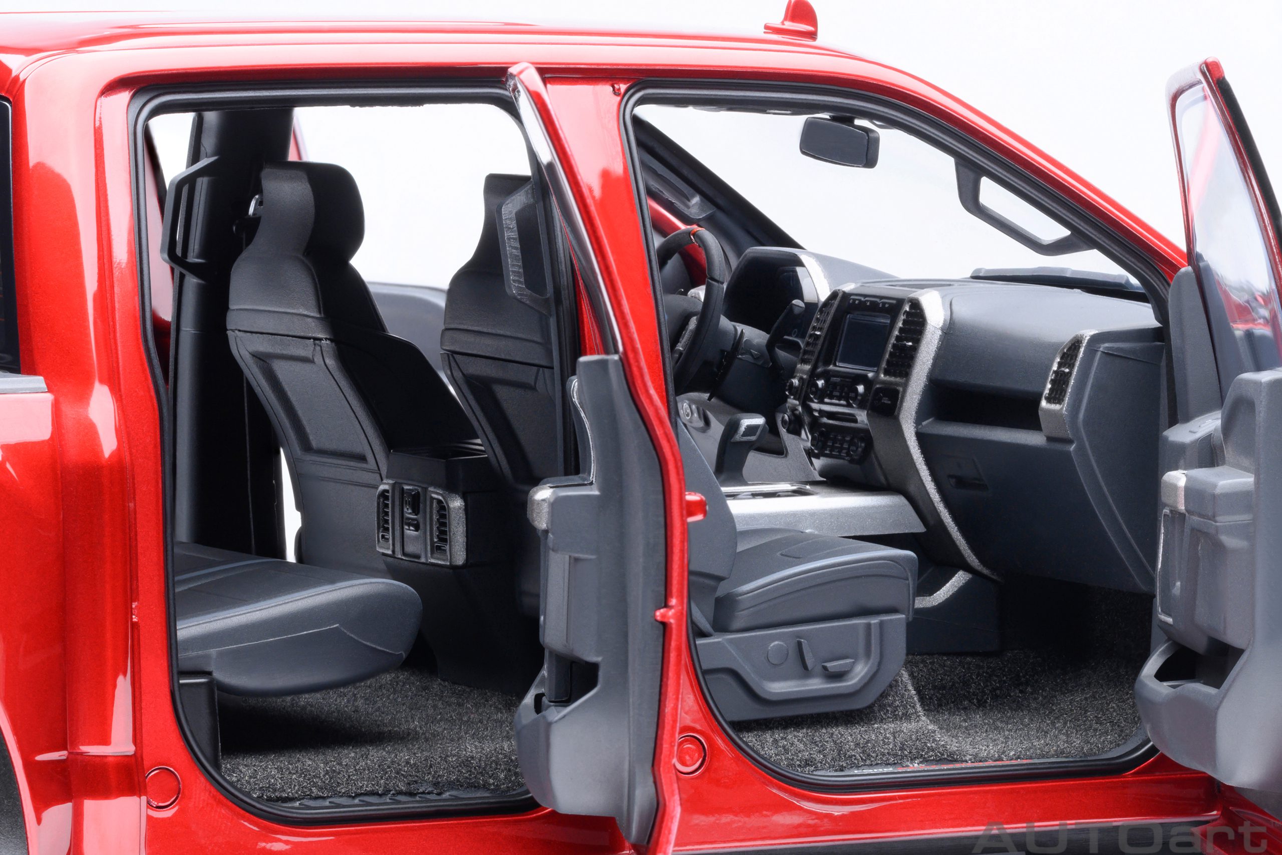 Autoart-72948-6-Ford-F-150-Raptor-Supercrew-2019-ruby-red-Platz-für-die-ganze-Familie