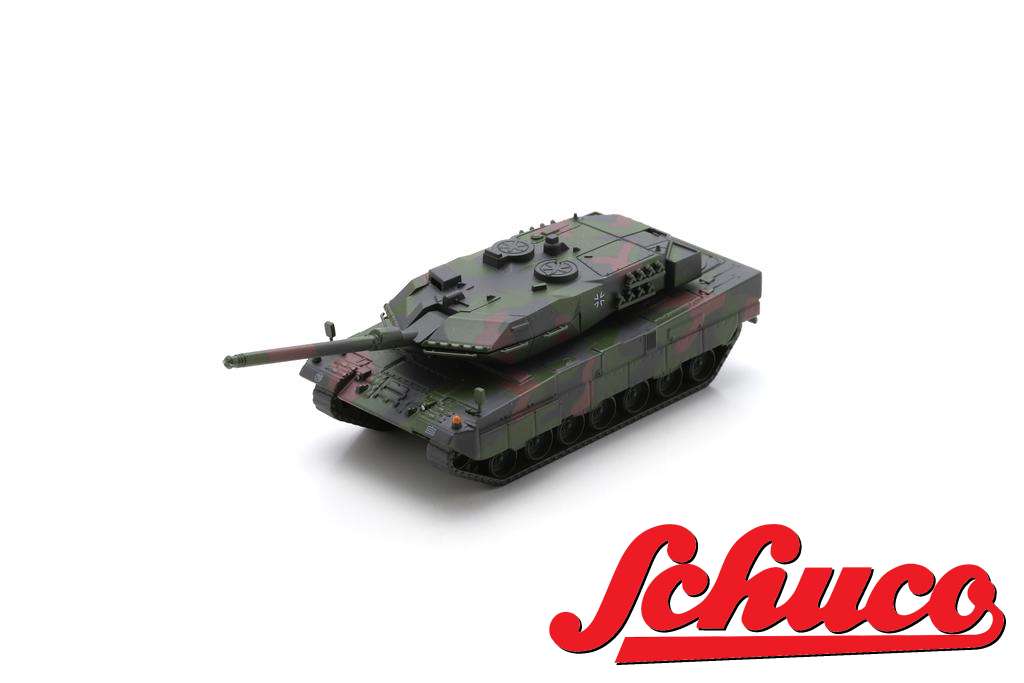 schuco-452680000-Bundeswehr-Kampfpanzer-Leopard-2A6-flecktarn